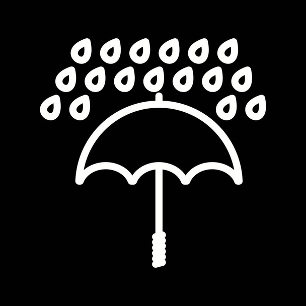 Illustrazione Icona con ombrello e pioggia
 - Foto, immagini