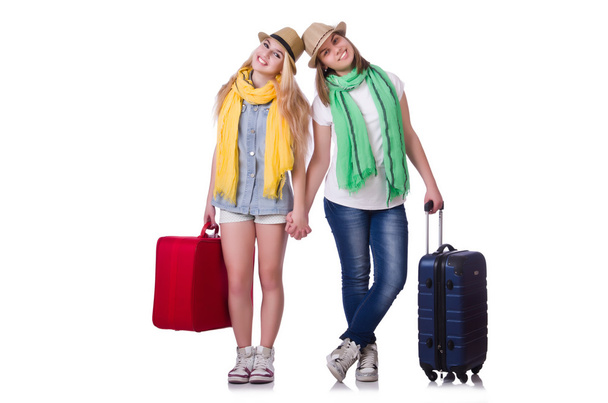 Pair of young students travelling - Foto, imagen
