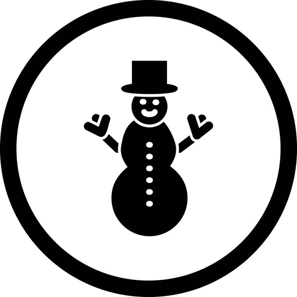 Illustratie sneeuwpop pictogram - Foto, afbeelding
