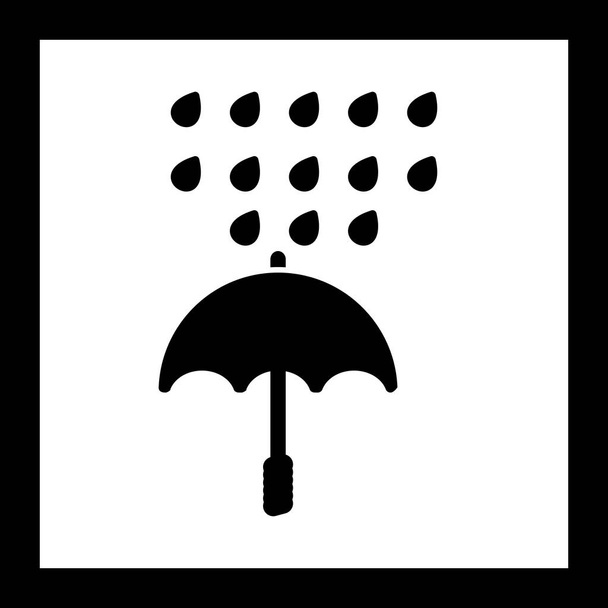 Illusztráció esernyő és eső ikon - Fotó, kép