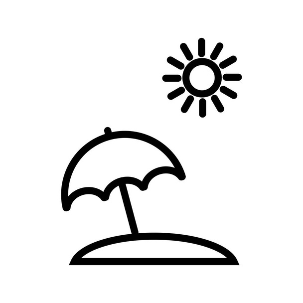 Ilustracja ikona parasol plaży - Zdjęcie, obraz