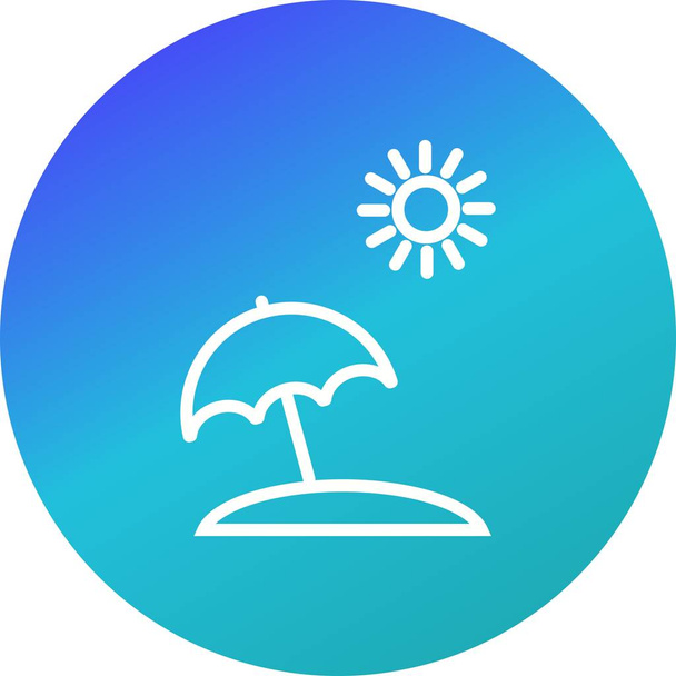 イラストビーチ傘アイコン - 写真・画像