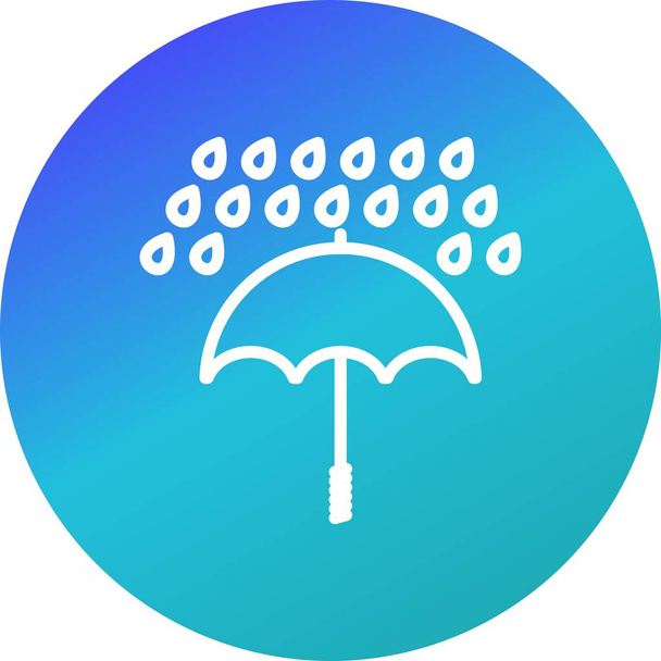 Ілюстрація парасольки і дощ значок - Фото, зображення