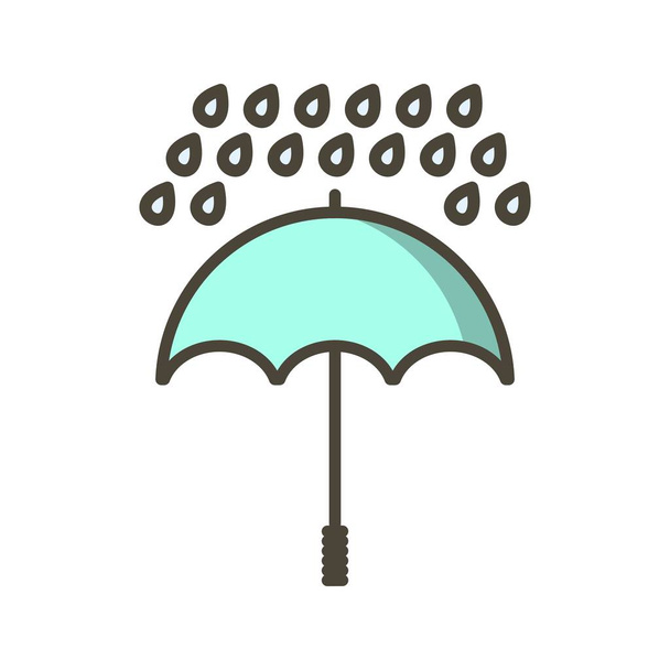 Ілюстрація парасольки і дощ значок - Фото, зображення