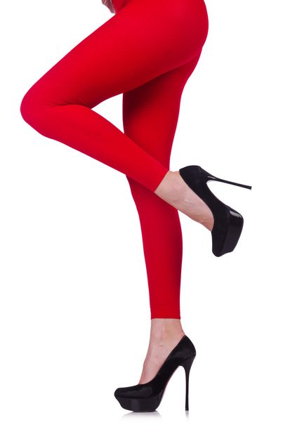 pernas de mulher em meias longas
 - Foto, Imagem