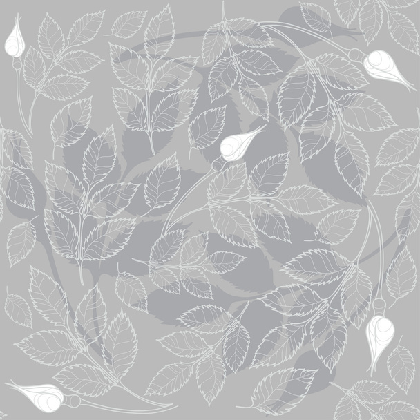 Seamless pattern with rosebuds - Vector, afbeelding
