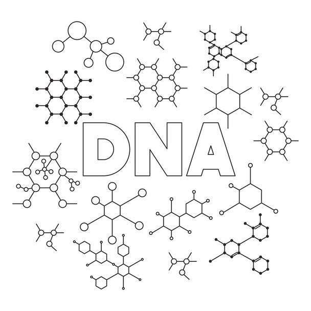 estructura de ADN fondo patrón molecular
 - Vector, Imagen
