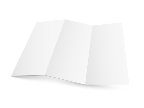 Blank white zigzag folded paper. - Vector, Imagen