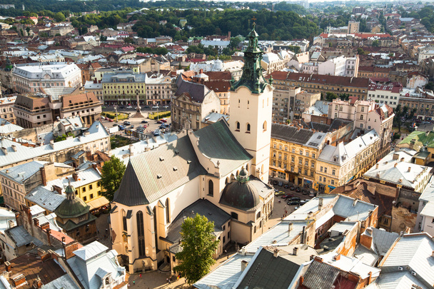 Vue de dessus depuis l'hôtel de ville de Lviv
 - Photo, image