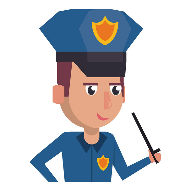 警察プロフィール漫画 - ベクター画像