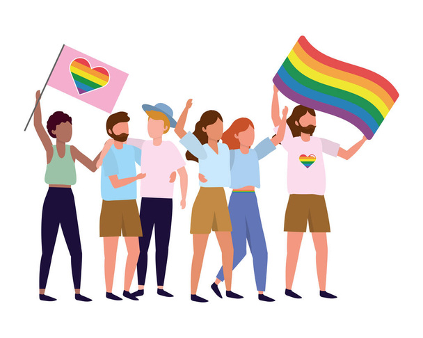dibujos animados orgullosos homosexuales
 - Vector, imagen