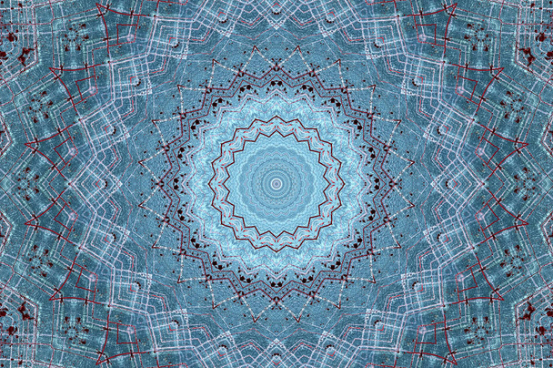 Abstract Colorido pintado Kaleidoscopic Graphic Background. Padrão de fundo hipnótico psicadélico futurista com textura. Folk Ethnic Floral Ornamental Mandala. Mosaico geométrico decorativo vintage
 - Foto, Imagem