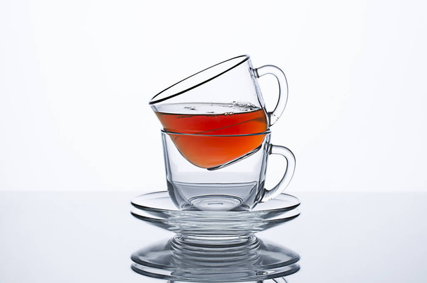 Two cups with tea  - Φωτογραφία, εικόνα