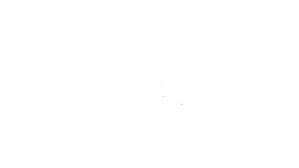 schwarzer Passwortschutz und Sicherheitsleitungssymbol auf weißem Hintergrund. Schloss-Symbol. Sicherheit, Sicherheit, Schutz, Privatsphäre. 4k Video Motion Graphic Animation - Filmmaterial, Video