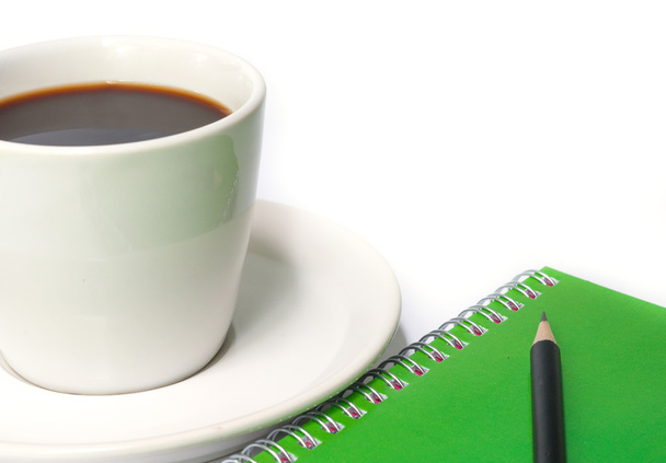 cup of coffee and notebook. - Foto, immagini