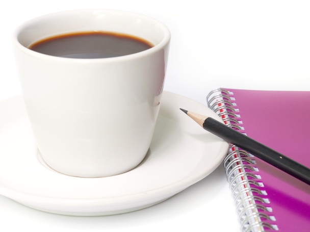 cup of coffee and notebook. - Foto, immagini