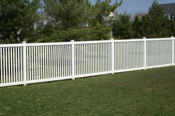 white vinyl fence - Photo, Image