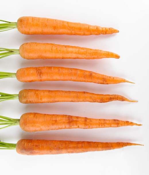 Carrots, isolated on white - Fotoğraf, Görsel