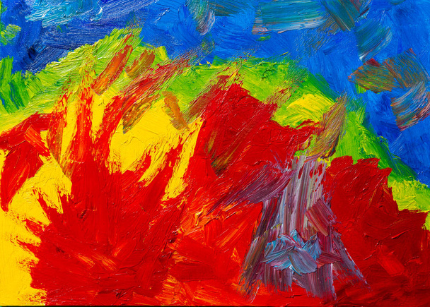 abstracto óleo pintura fondo - Foto, imagen