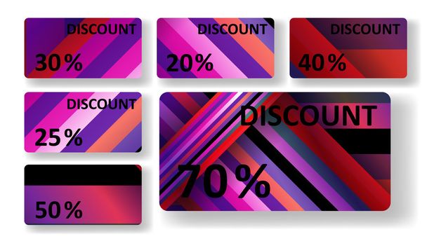 Abstract discount cards - Vector, Image