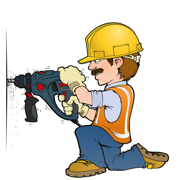 Construction Workers - Drilling - Fotó, kép