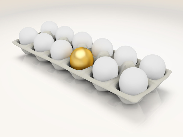 Золоте яйце в коробці
 - Фото, зображення