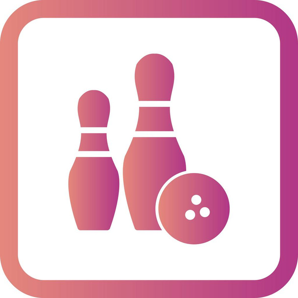 Illusztráció bowling Icon - Fotó, kép