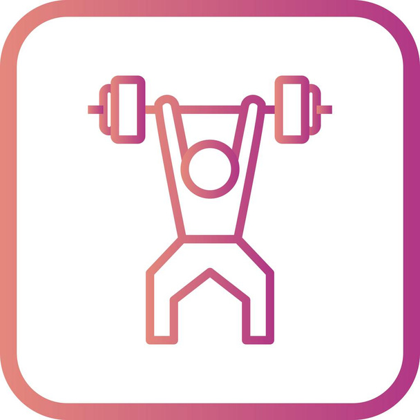 Illustration  Vector Weightlifting Icon - Photo, Image
