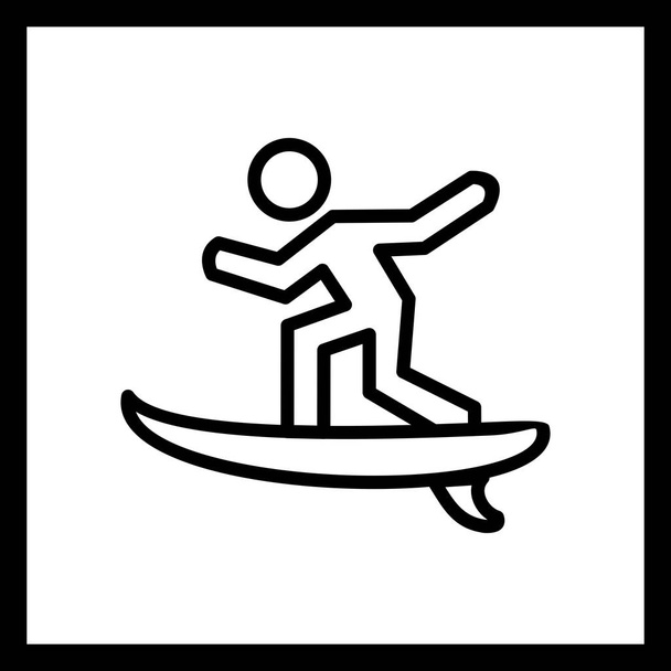 Illustratie Surf icoon - Foto, afbeelding