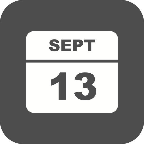 Datum 13. září v jednom dnu kalendáře - Fotografie, Obrázek