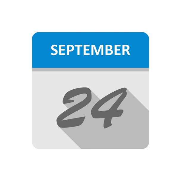 September 24th Date on a Single Day Calendar - Фото, изображение