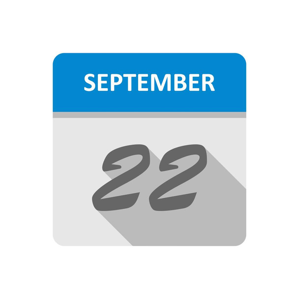 September 22nd Date on a Single Day Calendar - Zdjęcie, obraz