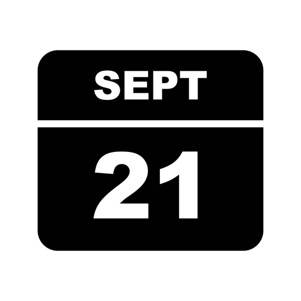 21 septembre Date sur un calendrier d'un seul jour
 - Photo, image