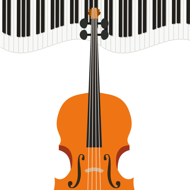 Geigen-Instrumentenmuster - Vektor, Bild