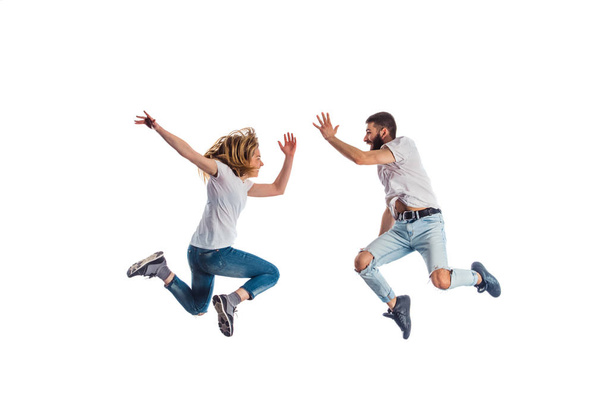 erstaunliche Menschen springen - Foto, Bild
