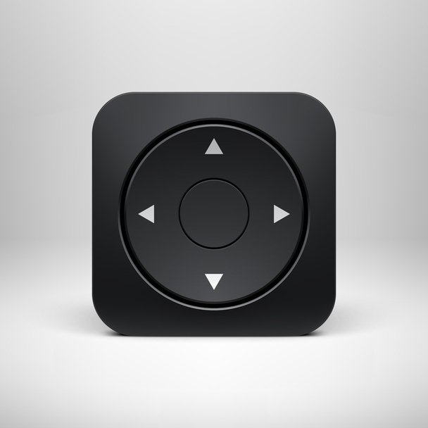 Technology Black Joystick App Icon - Vecteur, image