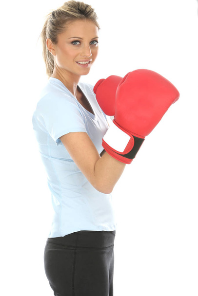 Woman Wearing Boxing Gloves - Fotografie, Obrázek