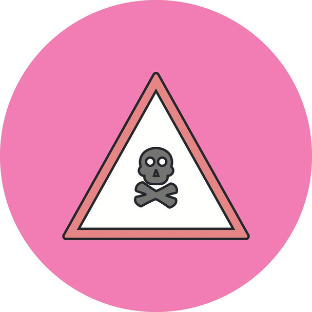 Ilustracja Poison Gas Road znak ikona - Zdjęcie, obraz