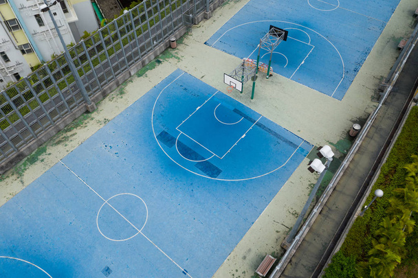 Letecký pohled na basketbalový kurt - Fotografie, Obrázek
