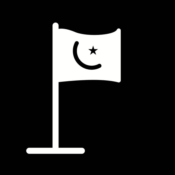Illusztráció iszlám zászló ikon - Fotó, kép