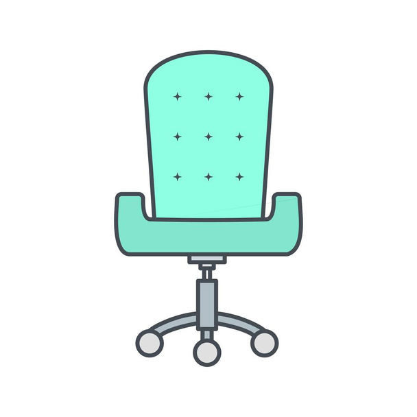 İllüstrasyon ofis koltuğu simgesi  - Fotoğraf, Görsel