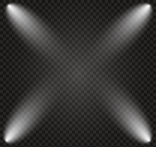 スポット ライトの光のシーン - ベクター画像