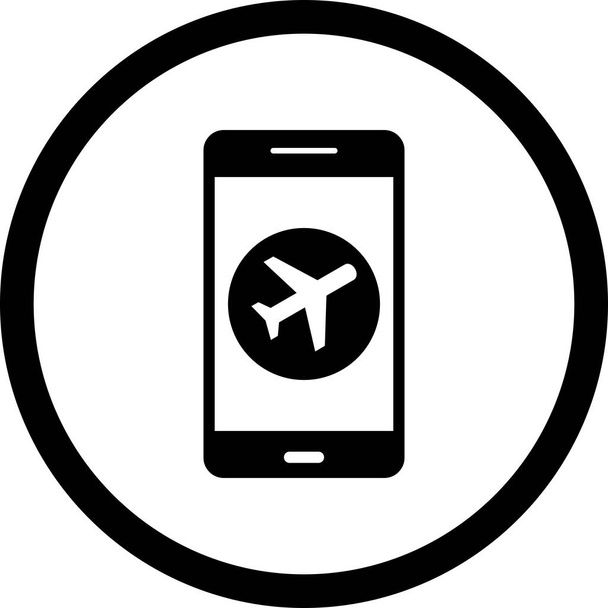 Самолет и икона мобильного приложения
 - Фото, изображение