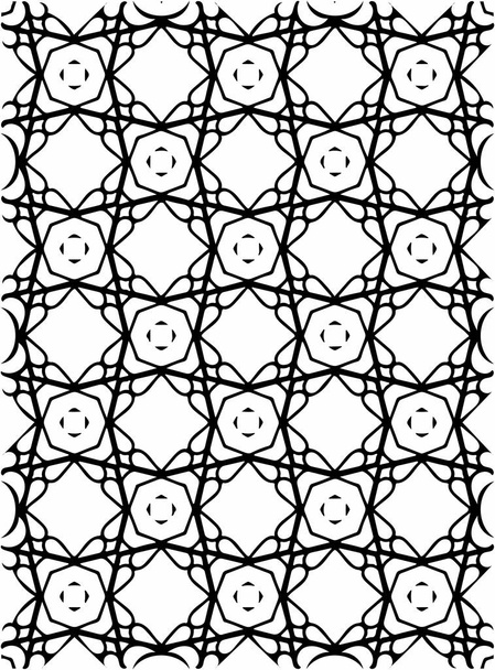Μαύρο και άσπρο περίτεχνο γεωμετρικό μοτίβο και αφηρημένο φόντο - Φωτογραφία, εικόνα