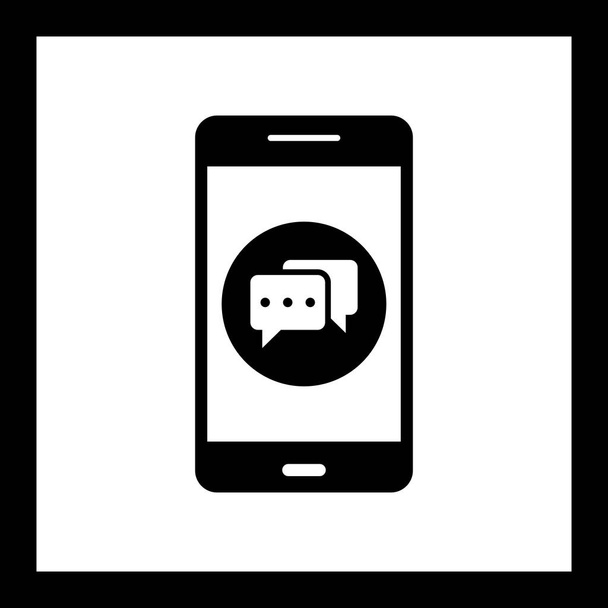 イラスト会話モバイルアプリケーションアイコン - 写真・画像