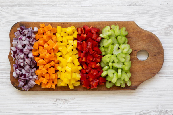 Režie, nasekaná čerstvá zelenina (mrkev, celer, červená - Fotografie, Obrázek