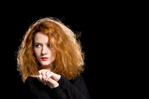 Portrait of red-haired girl - Φωτογραφία, εικόνα