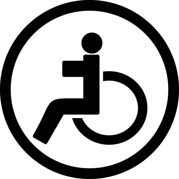 Illusztráció fogyatékos ikon - Fotó, kép