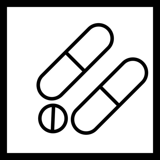 Ilustrace – ikona léků - Fotografie, Obrázek