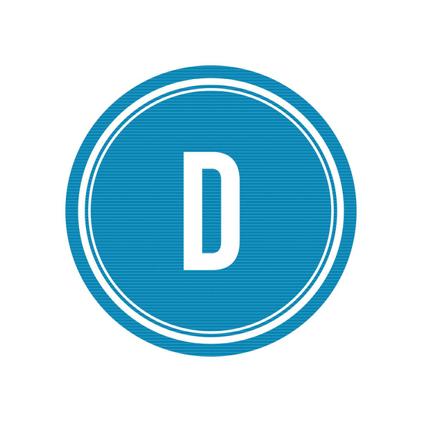 Векторный дизайн логотипа буквы D
 - Вектор,изображение